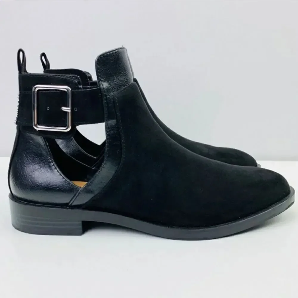 ZARA TRAFALUC ADJUSTABLE BUCKLE CLOSURE ANKLE BOOT
